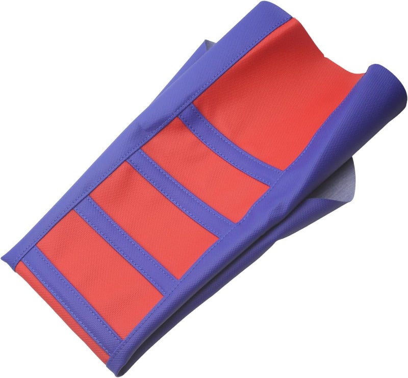 Adsspro Universal Motorcycle Seat Cover Non-Slip Suitable Rubber Striped Seat Covers Soft for YZ125 YZ250 YZ450F WR250F WR450F TTR230 YZ TTR WR 125 250 Dirt Pit Bike Motocross Off Road Motorbike (Blue+Red) - Image 4